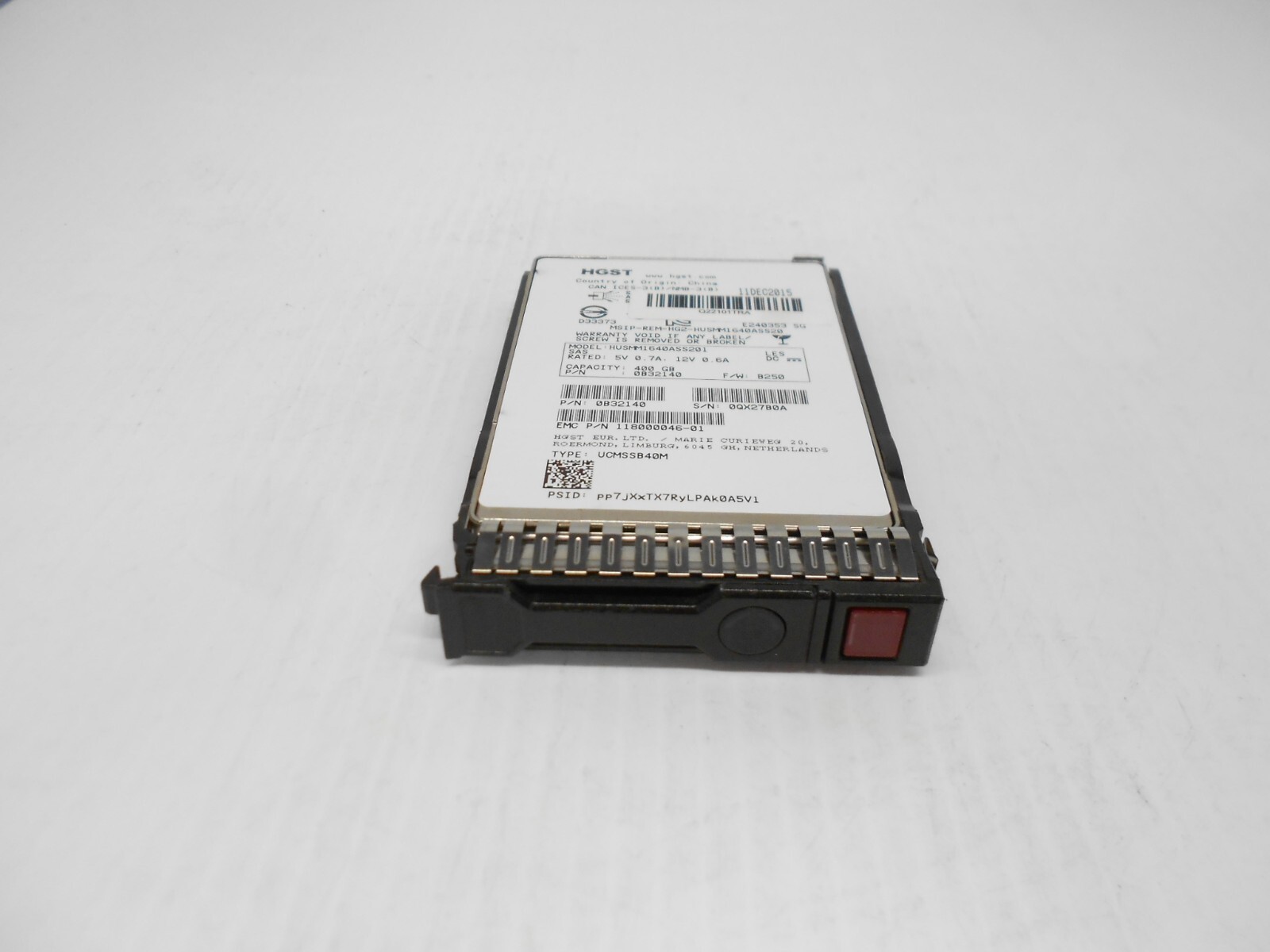 HP HGST 400GB SSD SAS 2.5″ 12G 12gb Solid State Hard Drive DL360 DL380 G8 G9 G10