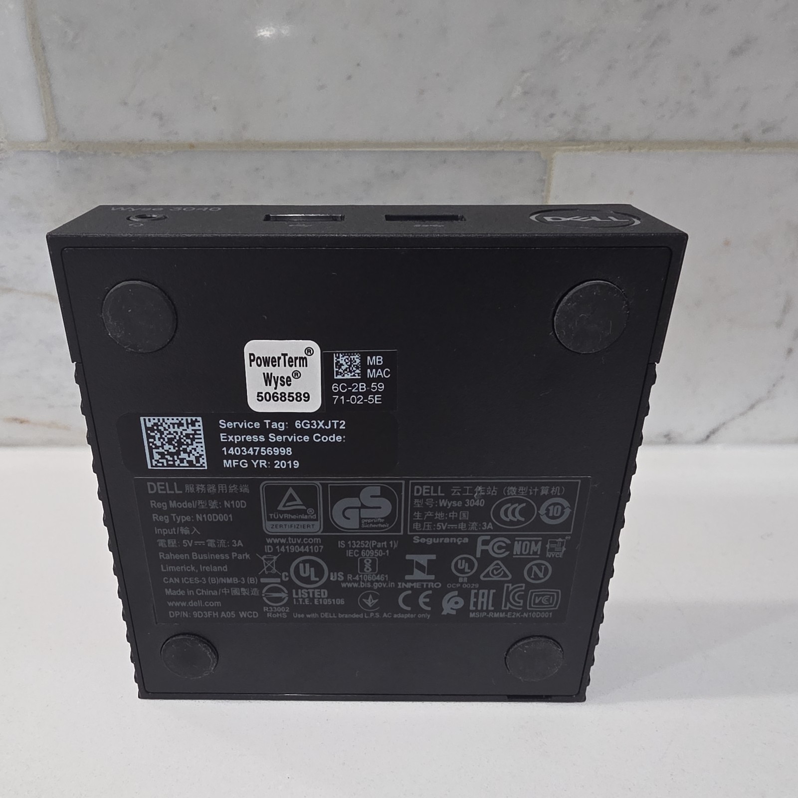 Dell Wyse 3040 Thin Client Atom x5-Z8350 2GB 8GB eMMC 12V