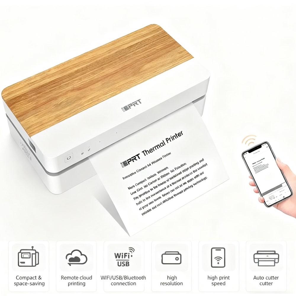 iDPRT A4 Portable Printer Thermal Shipping Lable Wireless for iPhone Andriod