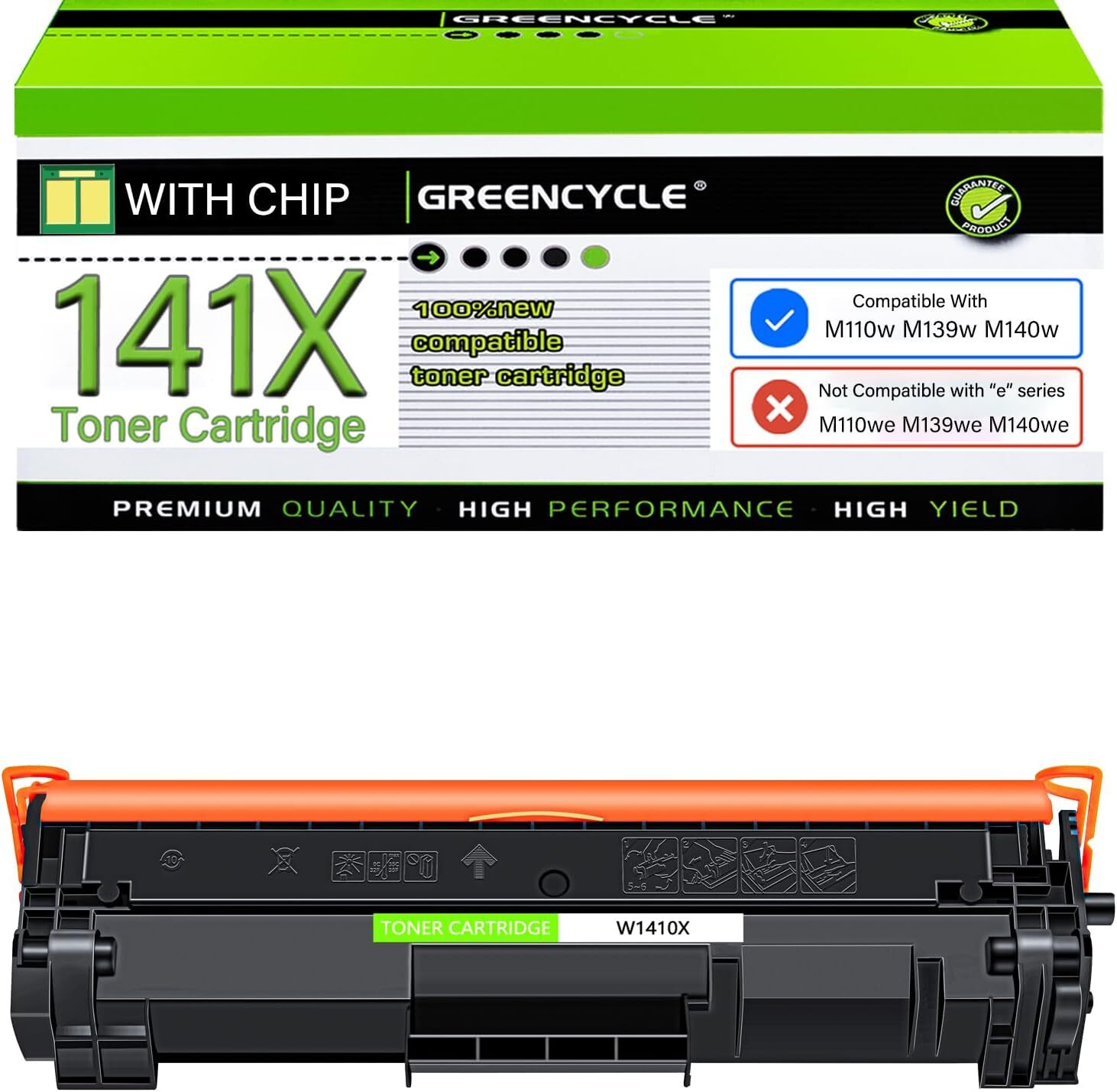 Compatible 141X Toner Cartridge with New Chip for HP LaserJet MFP M139w M140w