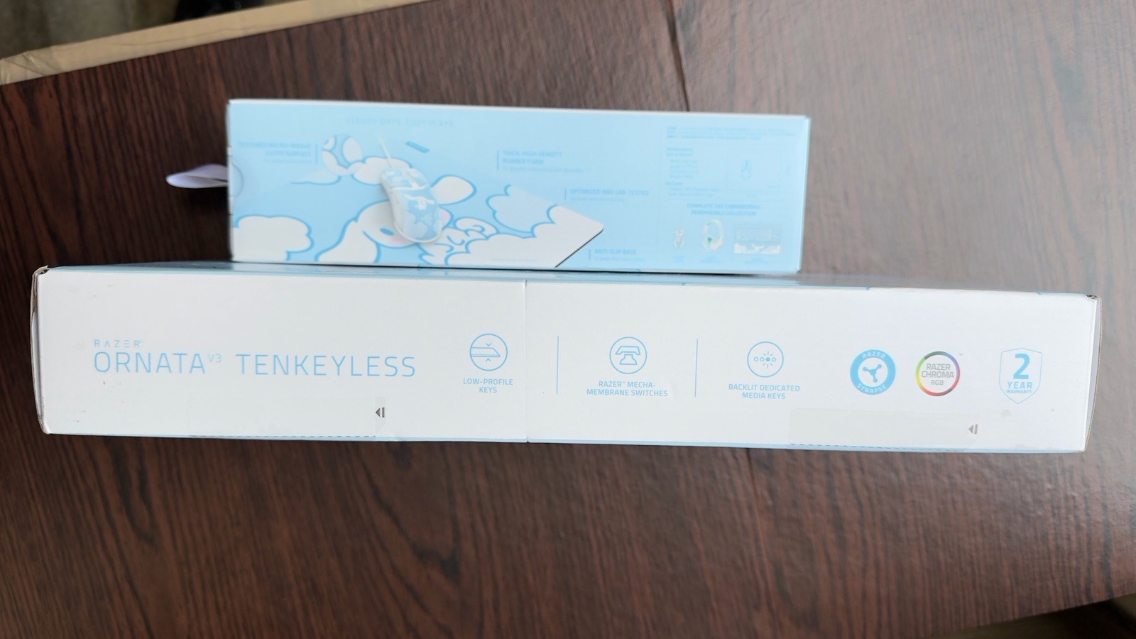 Razer Ornata V3 Tenkeyless x Cinnamoroll Keyboard + Gigantus V2 Mouse Mat Setup