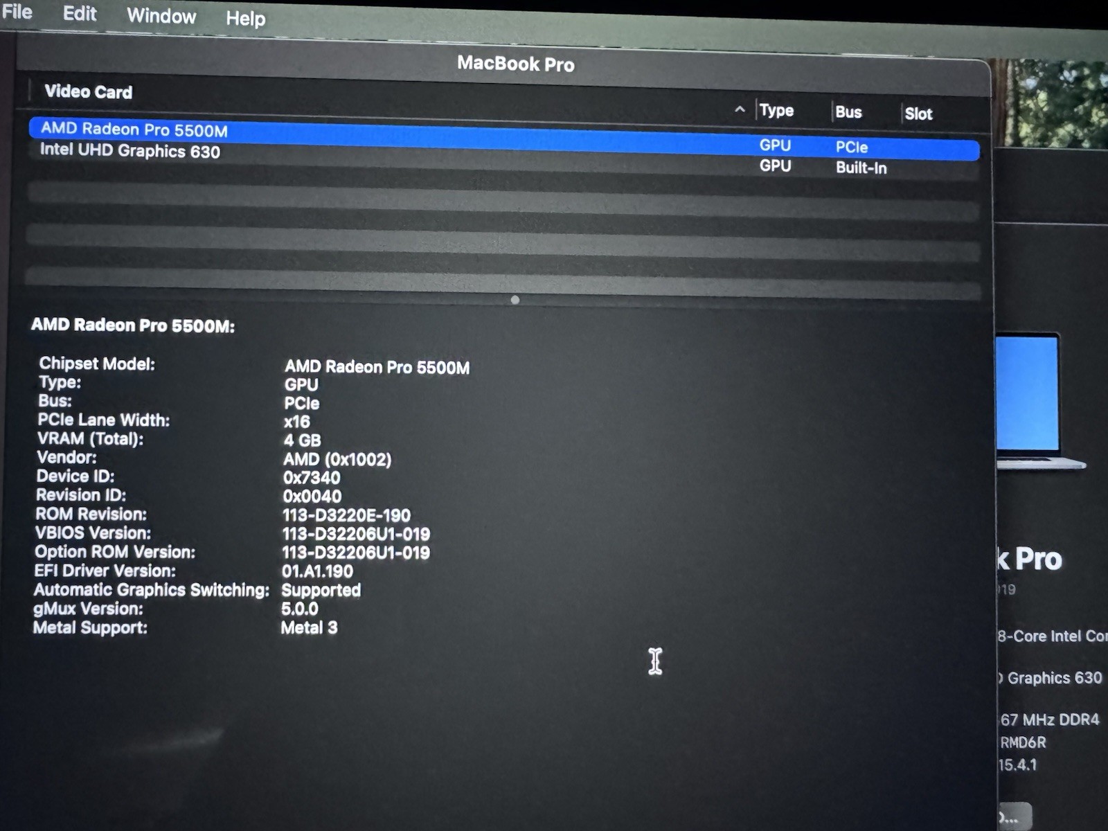 Apple MacBook Pro 2019 i9-9980H 16GB 1TB SSD Radeon Pro 5500M MVVM2LL/A A2141