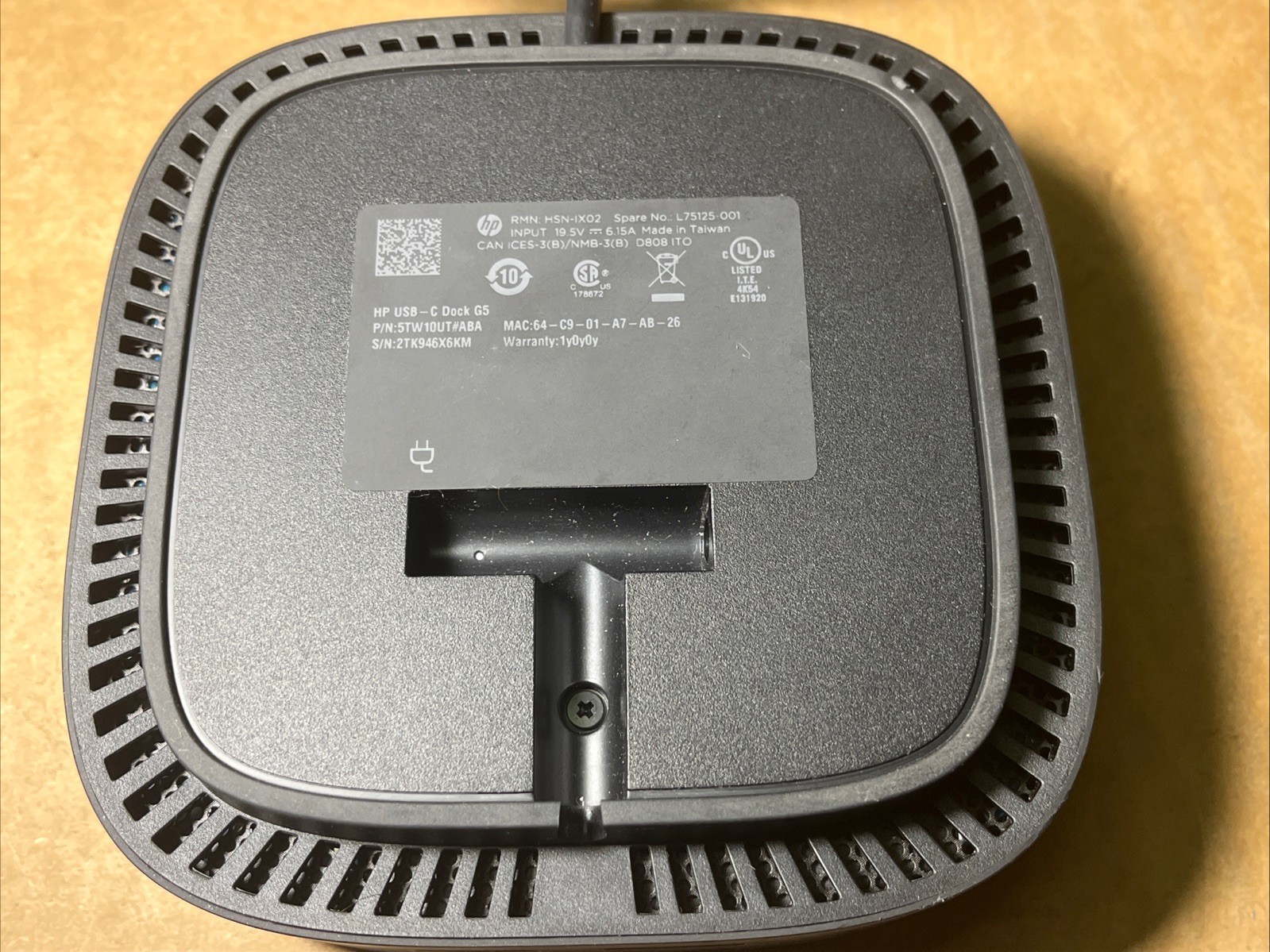 HP USB-C Universal Dock Docking Station 5TW10UT HSN-IX02 G5 Black L75126-001