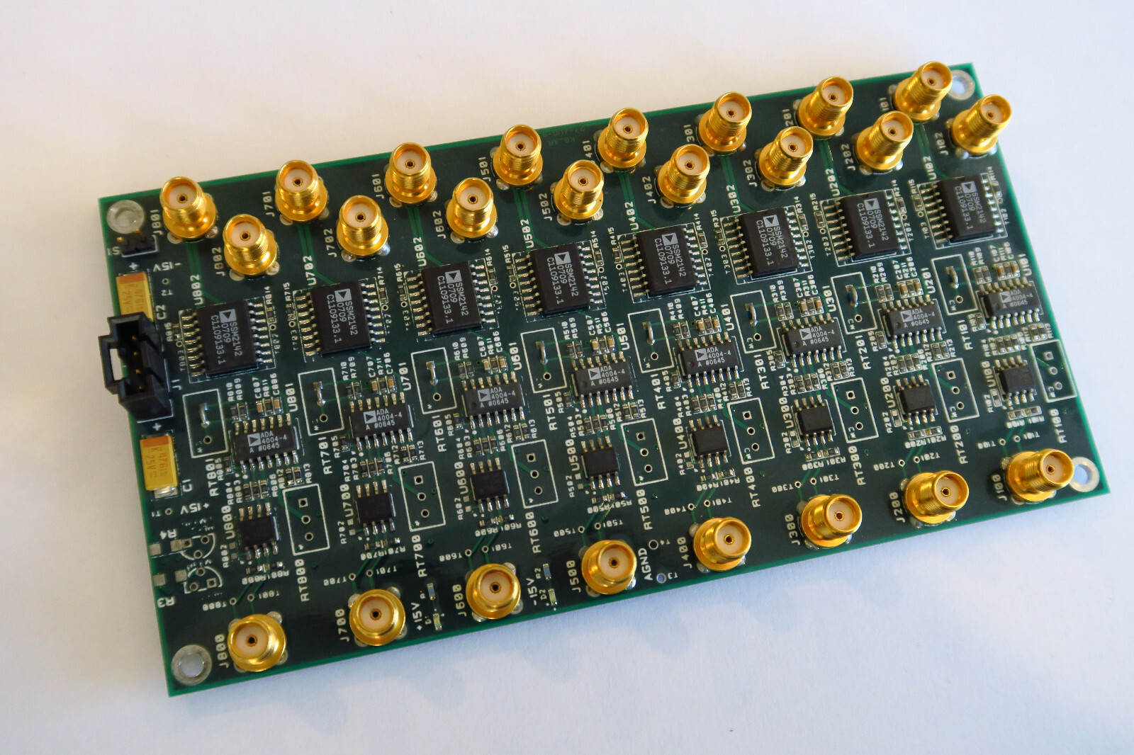 8 CHANNEL ANTI ALIAS FILTER AAF SSM2142 ADA4004 1NA128U SMA FEMALE CONNECTORS