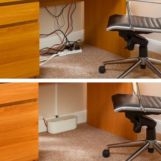 D-LINE 5-in x 12.75-in Plastic White CABLE MANAGEMENT BOX