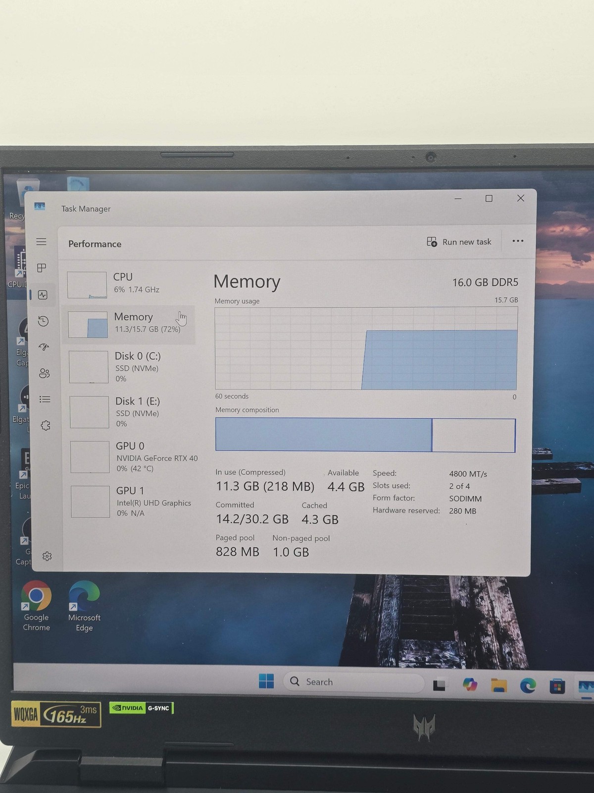 Acer Predator Helios Neo 16 Laptop i7-13650HX 16GB 1TB RTX 4060 w/ Charger