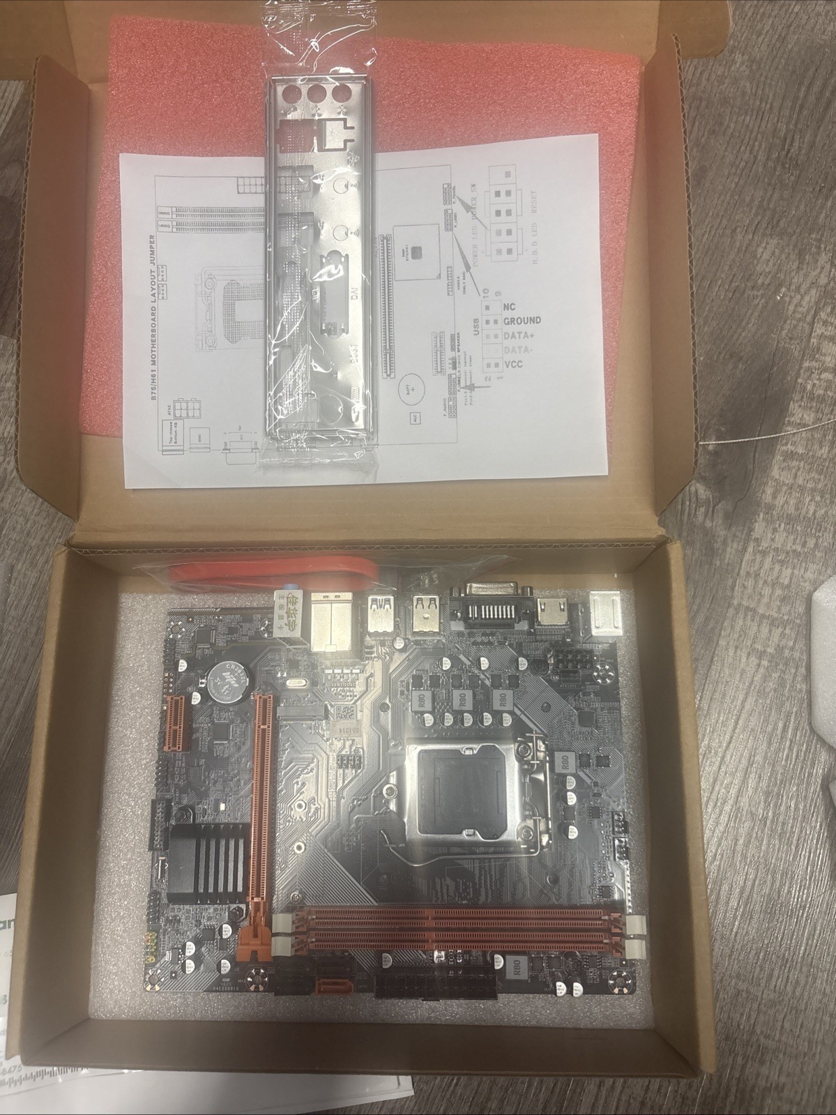 B75 Desktop Computer Motherboard, LGA 1155 DDR3 CPU Mainboard Support NVME+NG…