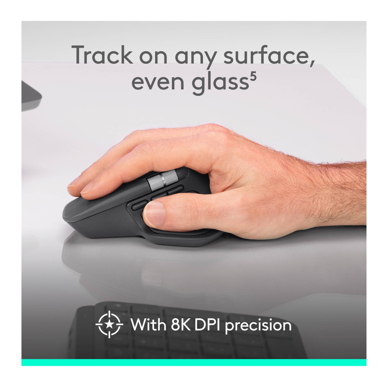 Logitech MX Master 4 Wireless Mouse – 8000 DPI Sensor, Multi-Device (Black)
