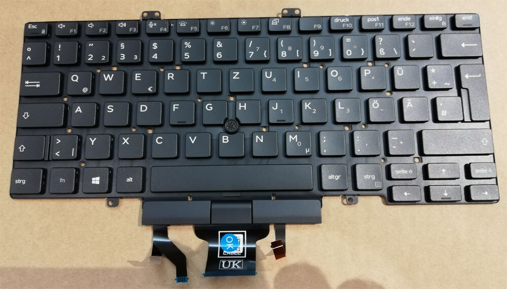 Original keyboard Dell Latitude 5400 5401 lighting backlit keyboard German