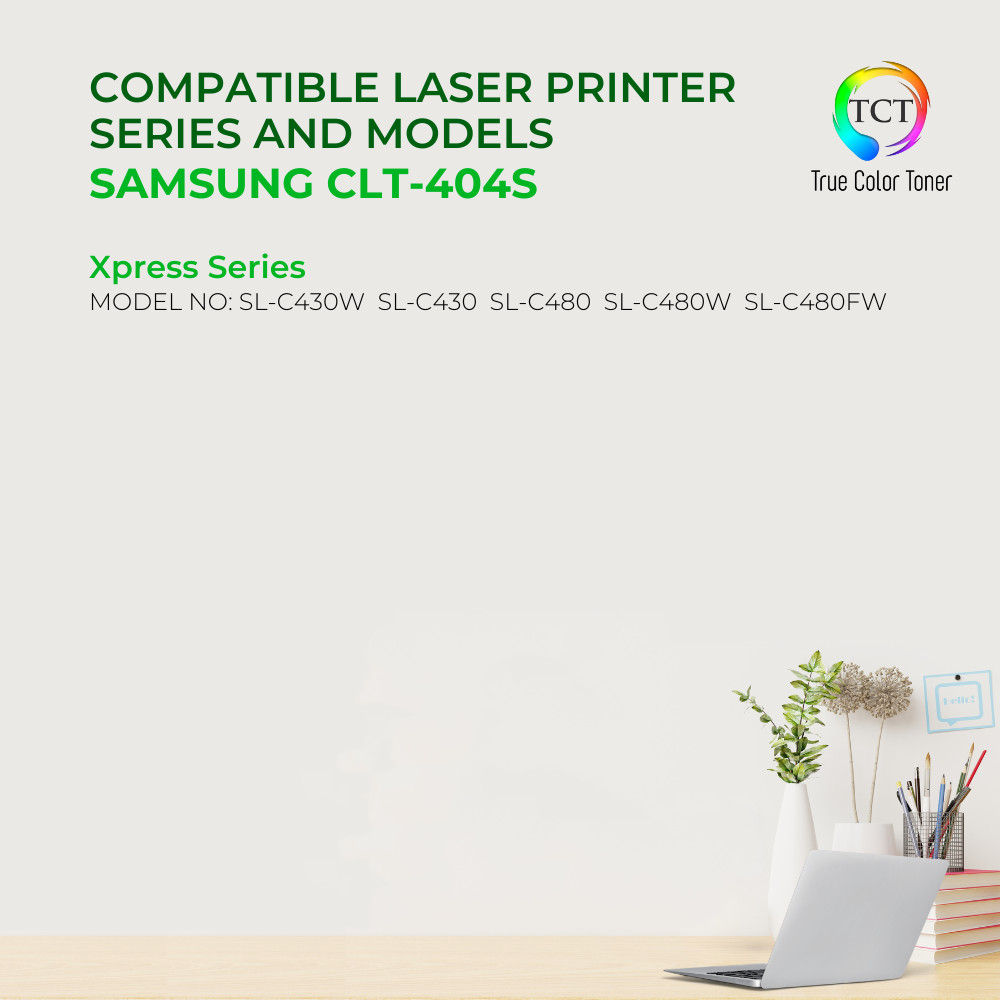2Pk TCT CLT-404S K404S Black For Samsung C430W C480FW Compatible Toner Cartridge