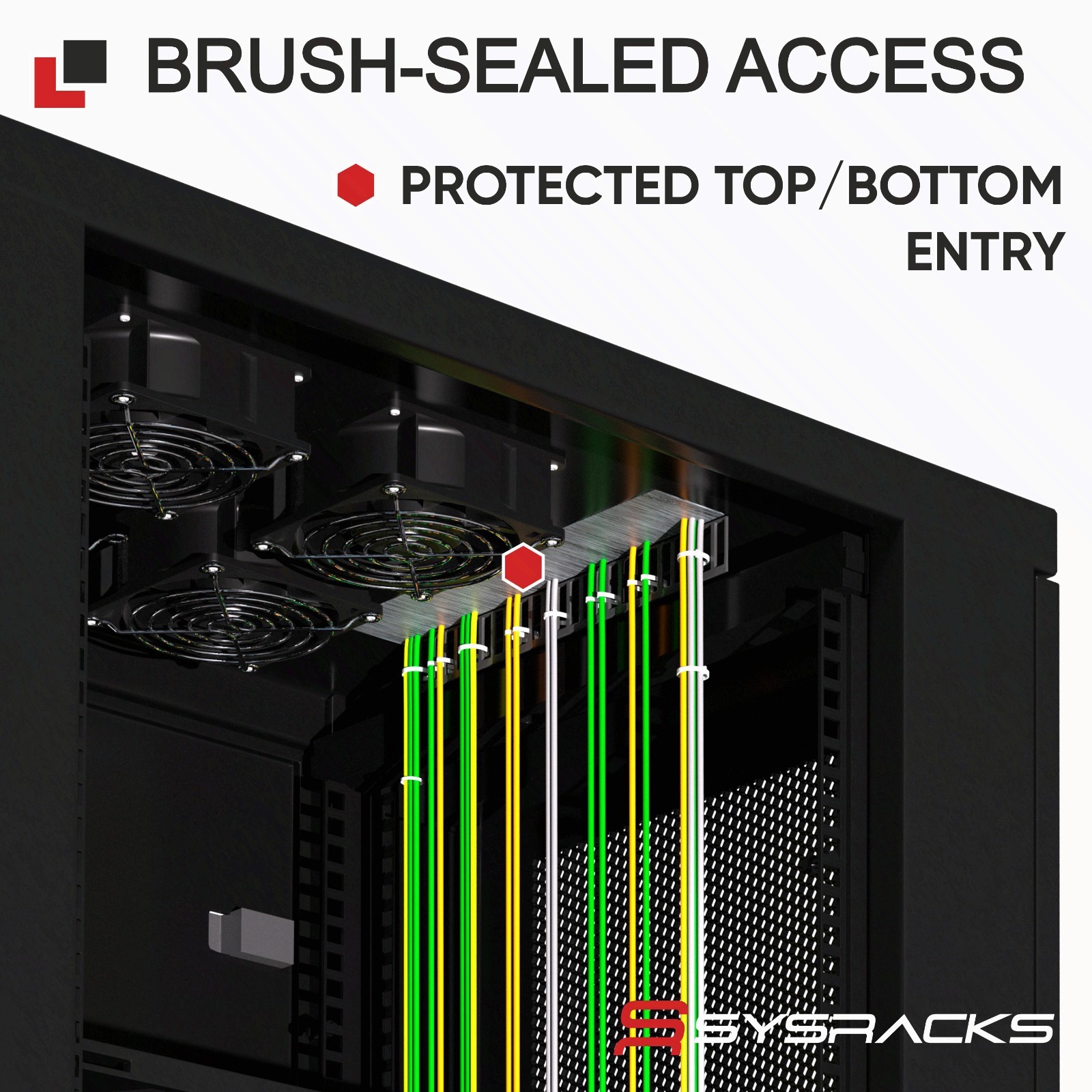 Sysracks 32U 24” Deep IT Network Data Server Rack Cabinet