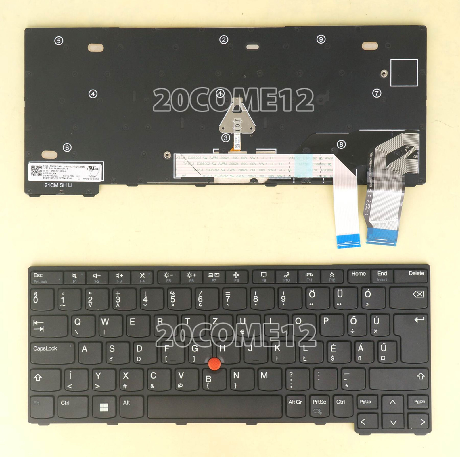 New for Lenovo Thinkpad X13 Gen 3 21CM 21CN keyboard no Backlit Hungarian Magyar