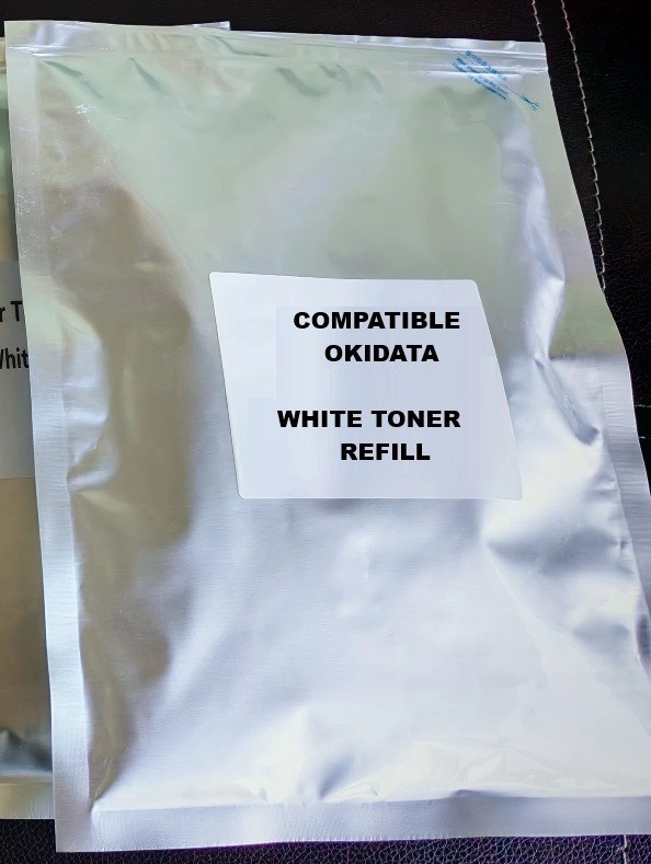 1 x COMPATIBLE OKIDATA OKI C942 / C 942 WHITE TONER REFILL