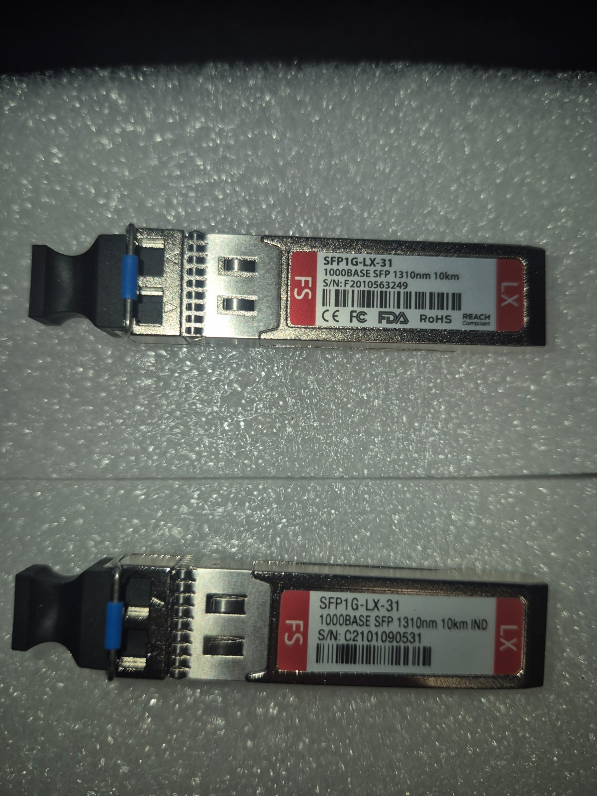 Fiberstore 1G SFP+ 1310nm 10km Transceiver Module SFP1G-LX-31