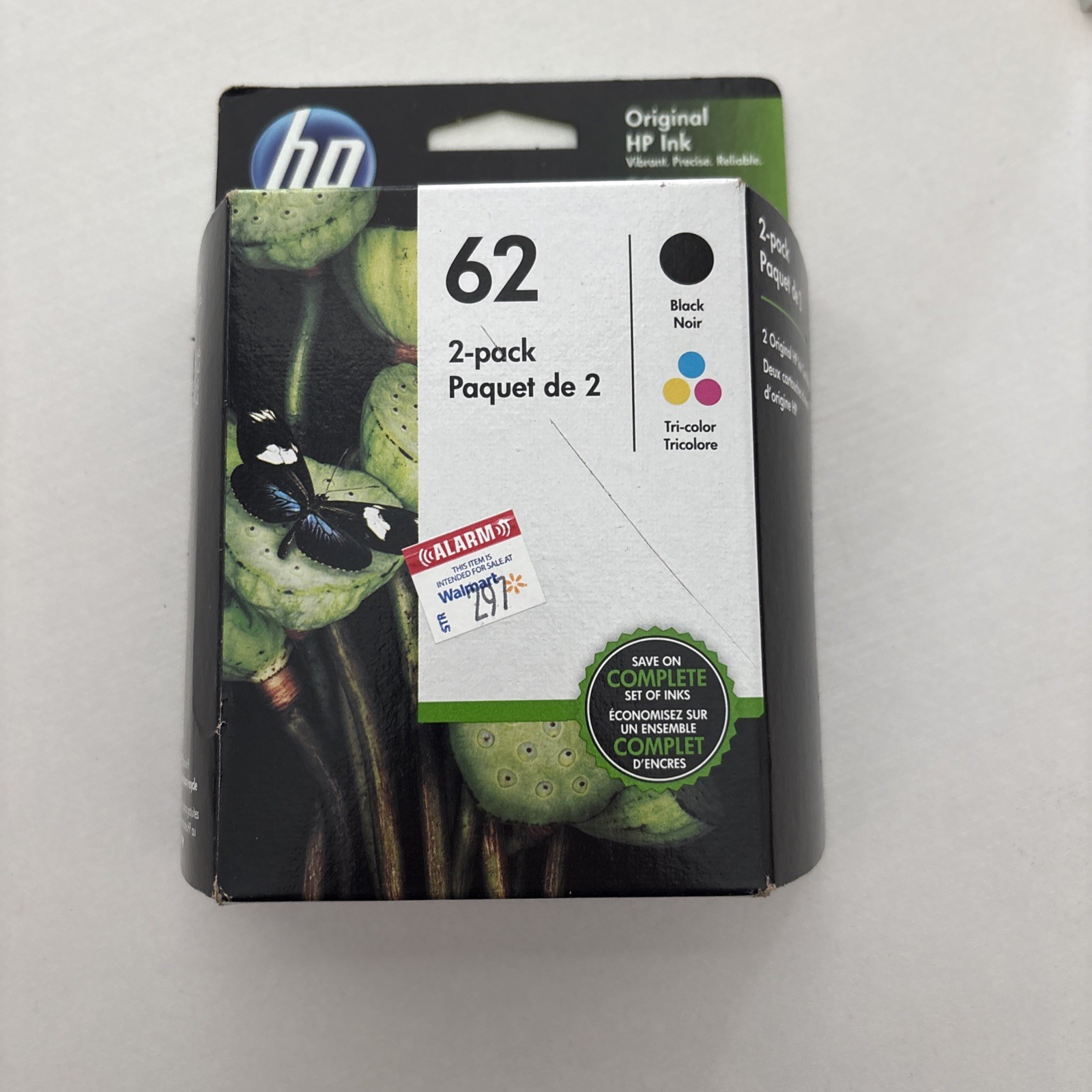 HP 62 Ink Cartridge 2-Pack Black & Tri-Color for OfficeJet 200 250 5740 5741