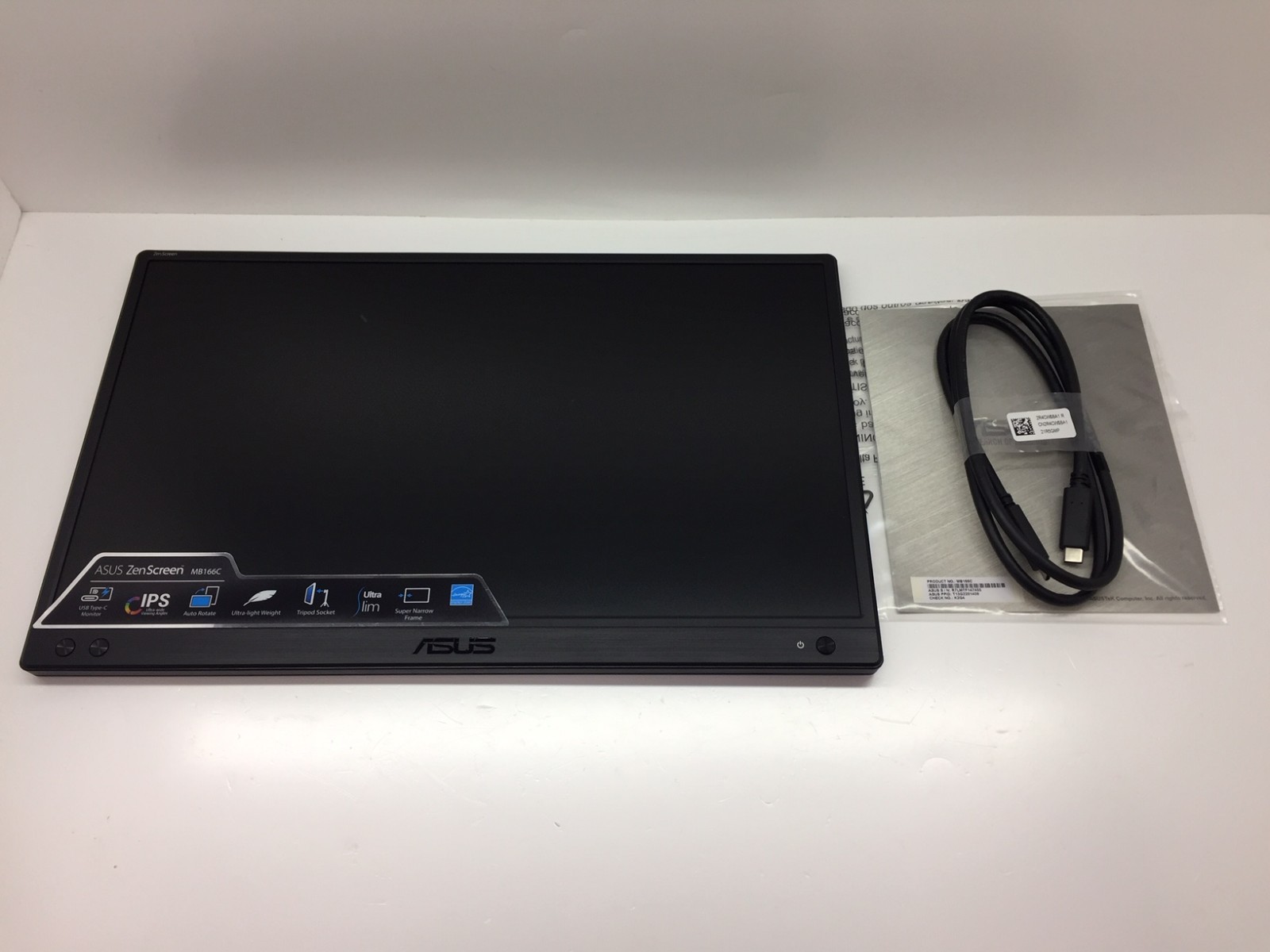 ASUS ZenScreen 15.6″ FHD 1080p IPS Portable Monitor USB-C MB166C MISSING STAND