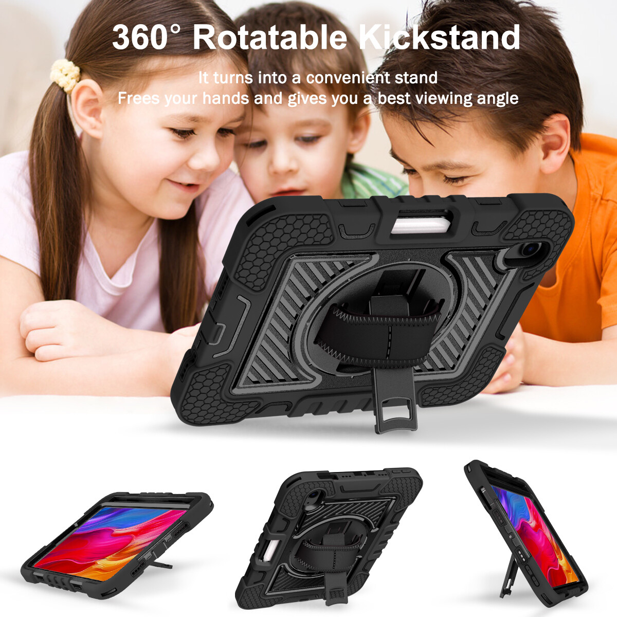 For iPad 9th 8th 7th 6th 5th Generation Heavy Duty Stand Shockproof Case Cover