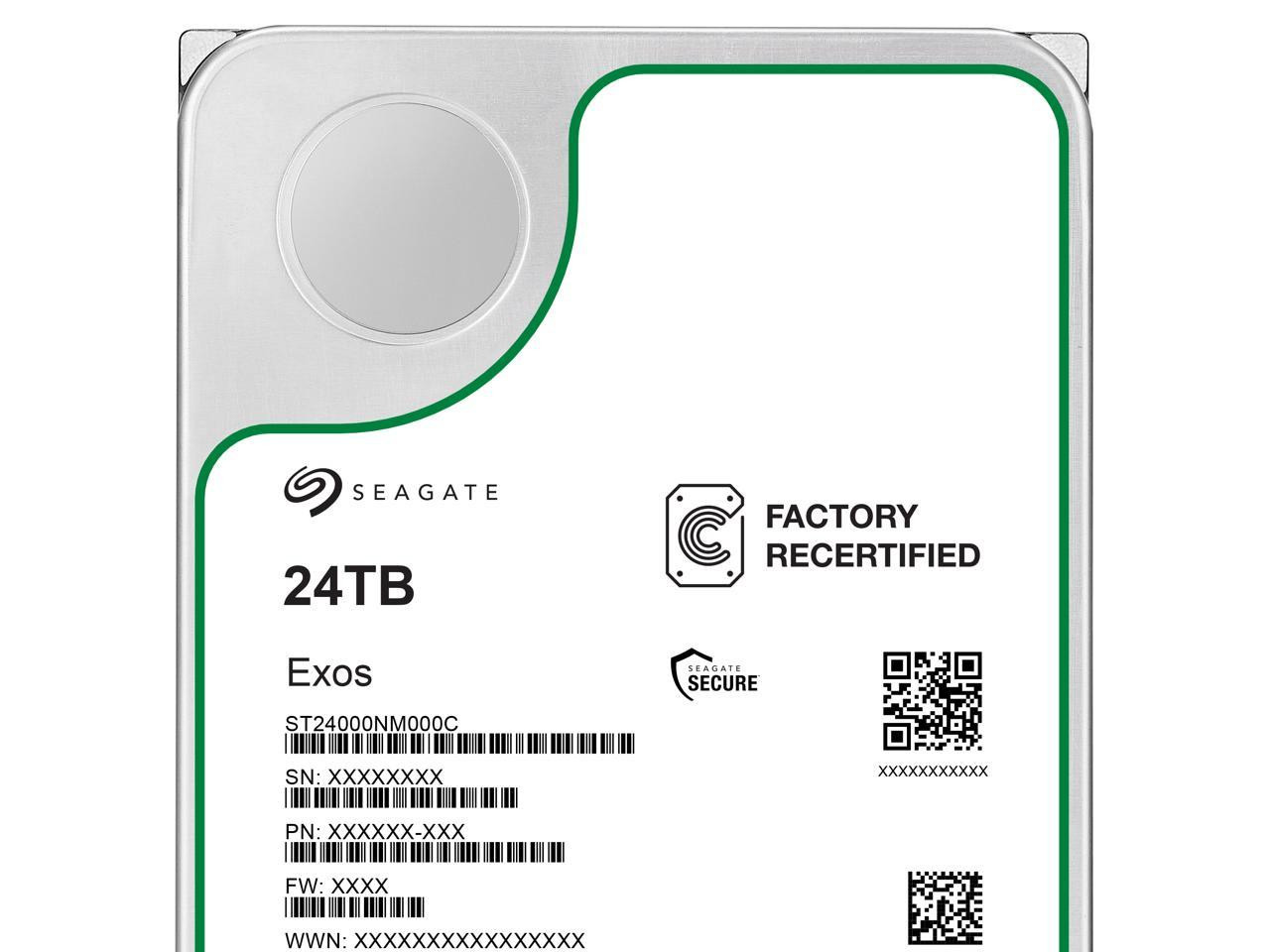 Seagate (Recertified) Exos X 24TB Internal Hard Drive HDD – 3.5 In CMR SATA 6Gb/