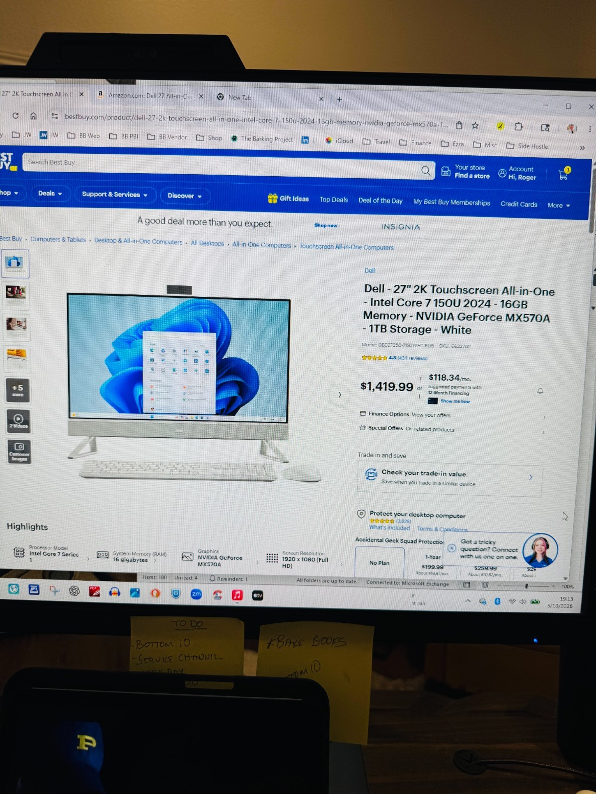 Dell Inspiron 27″ Touch All-in-One | Intel Core 7 | 16GB RAM | 1TB SSD | Warrant