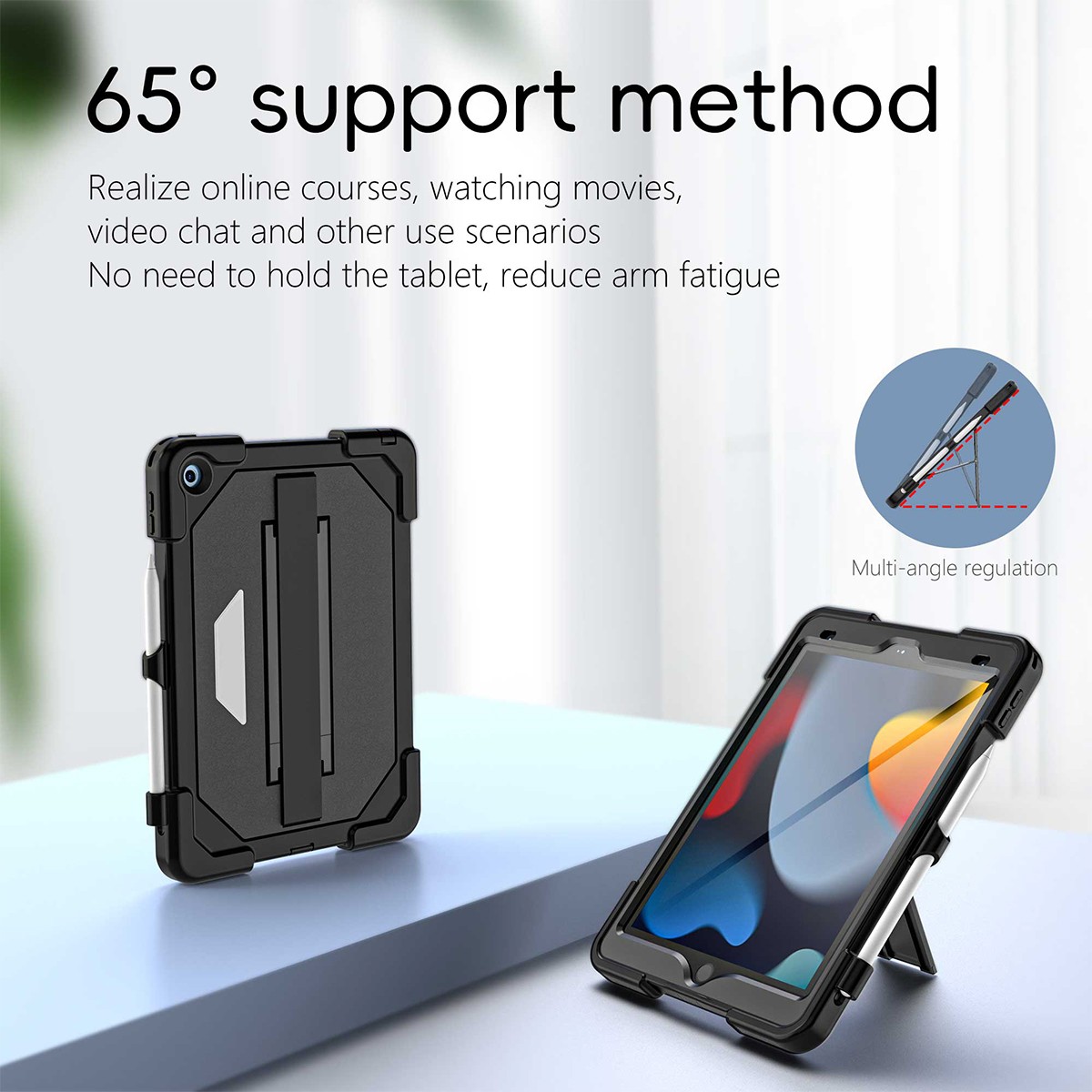 For Apple iPad 9th 8th 7th Gen 10.2 Case Heavy Duty Shockproof Rugged Hard Cover