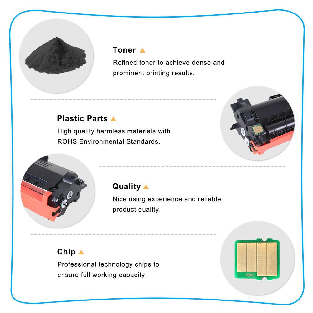 4PK TN760 Toner Cartridge for Brother TN730 MFC-L2710DW MFC-L2750DW DCP-L2550DW