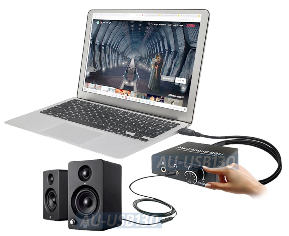Plug-And-Play USB Sound Card For PC PS4 PS5 Android OS With Volume Bass Control