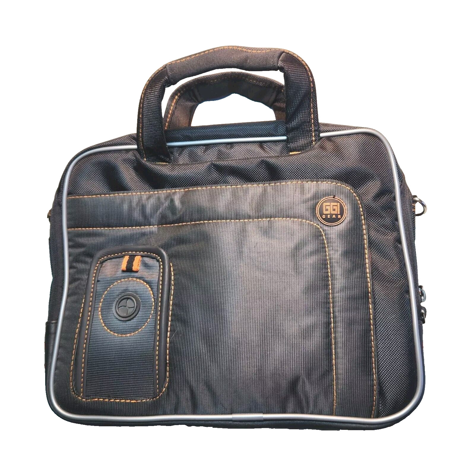 GGI Black Ballistic Nylon Messenger Crossbody Bag Padded Tablets up to 10.1″