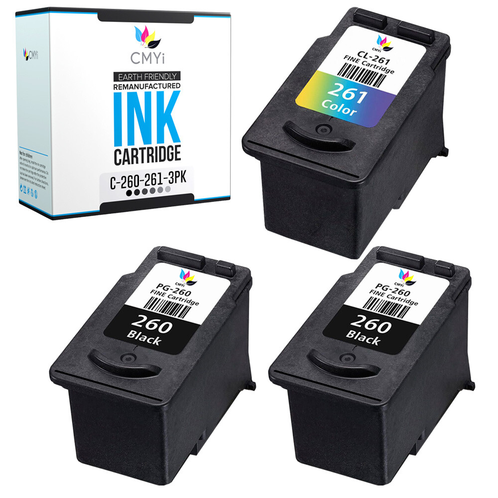3PK Replacement PG-260 CL-261 Ink Cartridge for Canon PIXMA TR7020 TS5320 TS6420