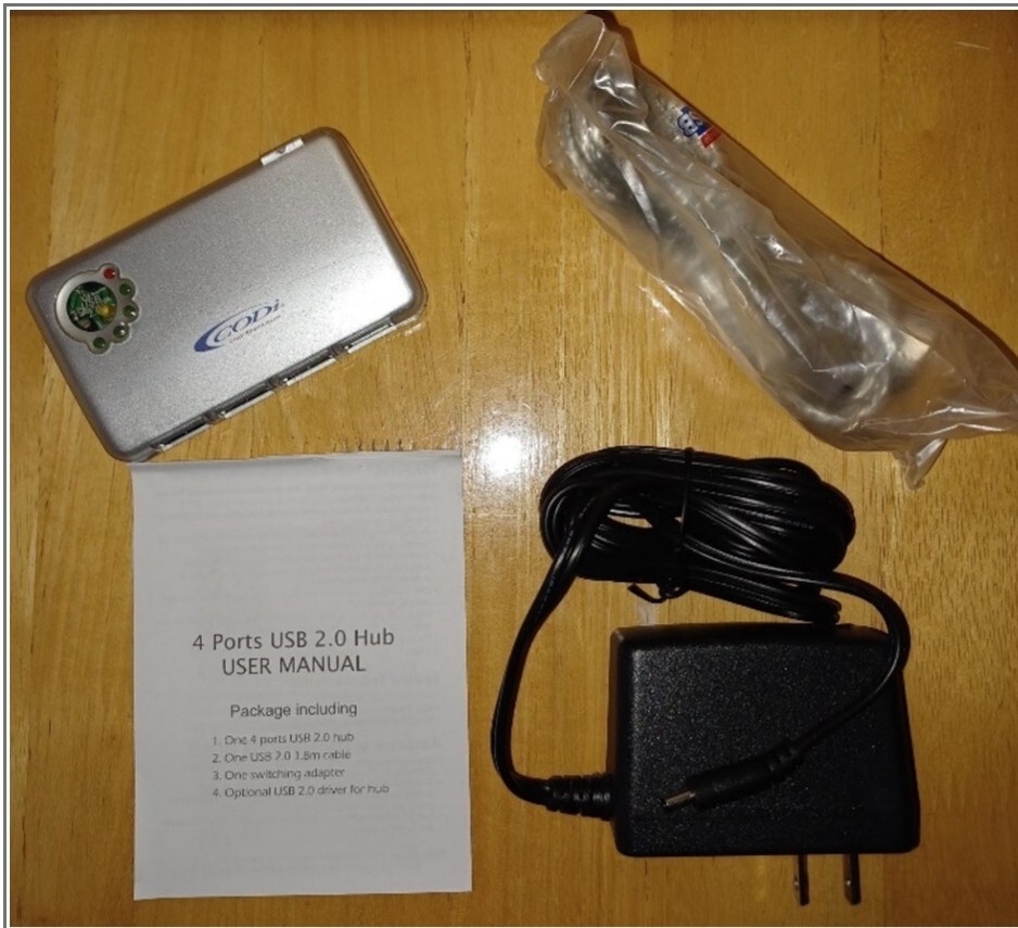CODi A01005 4-Port USB 2.0 Hub