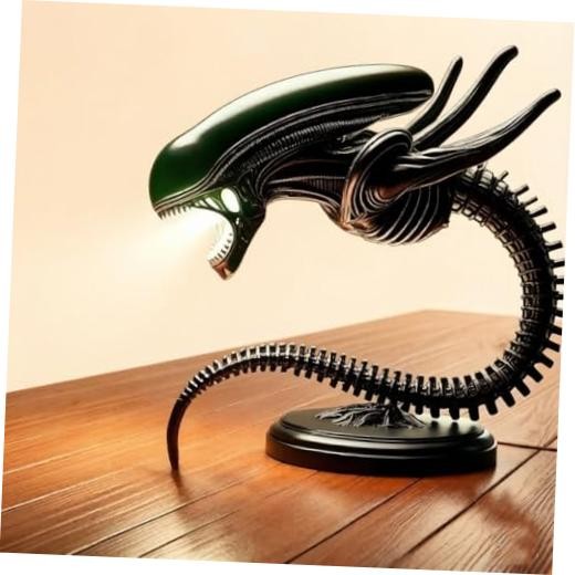 Alien lamp Xenomorph Collectible Figurine,LED Eye Protection Reading B-LIGHTS