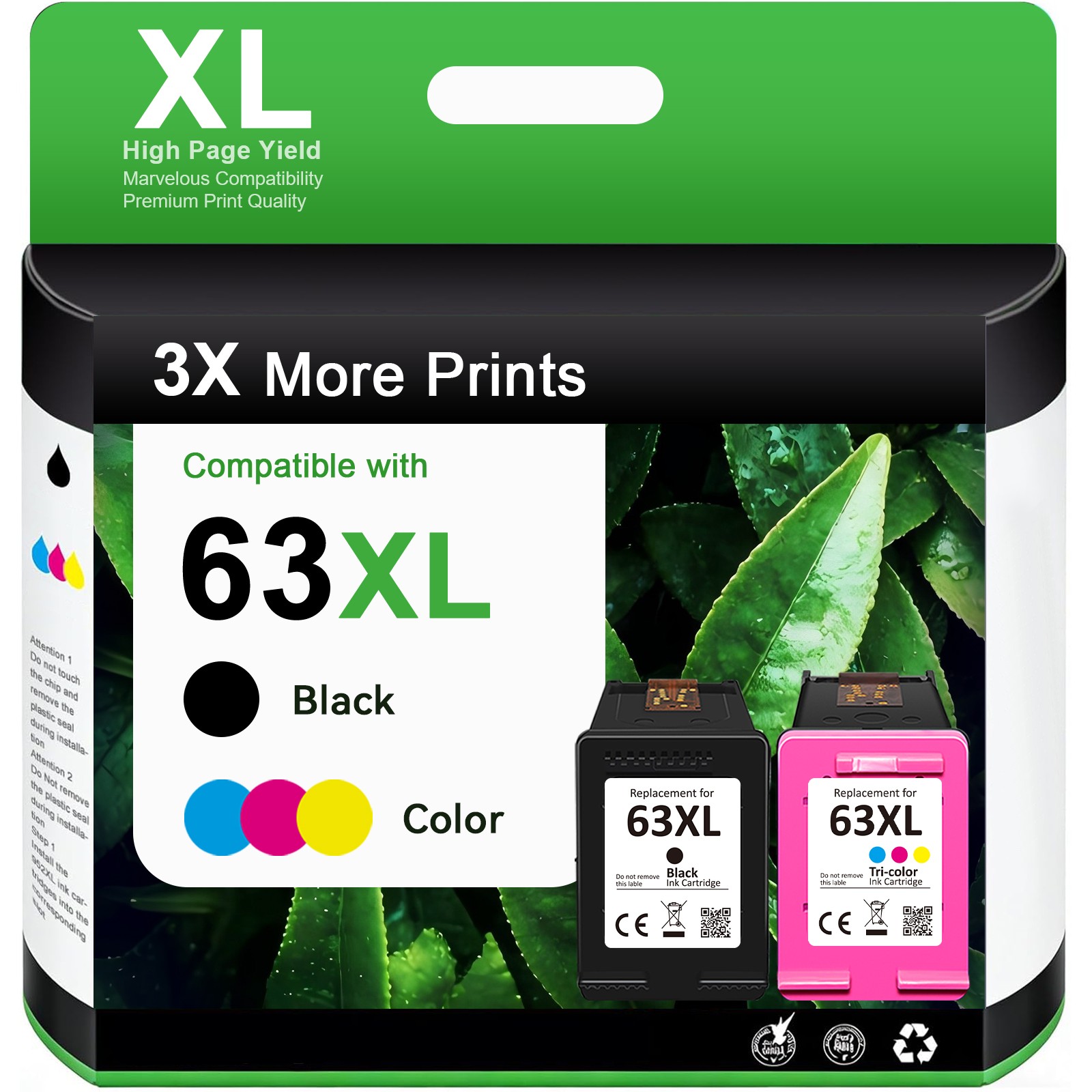 63 XL Ink Cartridge for HP 63XL ENVY 4512 4516 4520 OfficeJet 3830 4650 4652 Lot