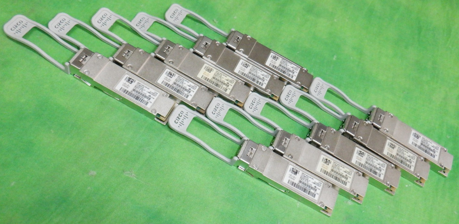 CISCO QSFP-40G-SR-BD 10-2945-02 40GbE 40GBASE-SR QSFP+ HOLOGRAM LOT OF 10