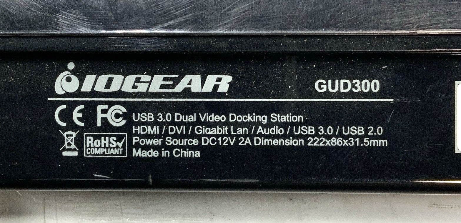 IOGEAR Universal Docking Station | USB 3.0 HDMI DVI-I RJ-45 Ethernet | GUD300