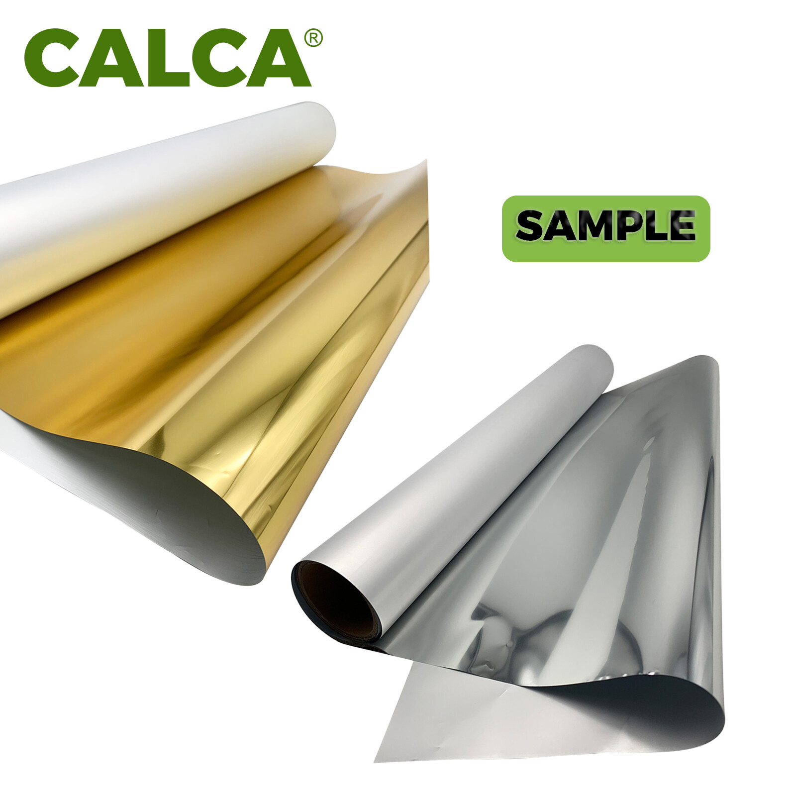 Sample CALCA 13″ x 16.4ft DTF Gold / Silver Foil Film Roll,Cold Peel 2.95in Core