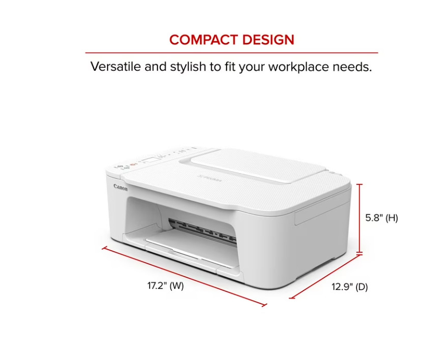 Canon PIXMA TS3722 Wireless All-In-One Inkjet Printer for Home Office