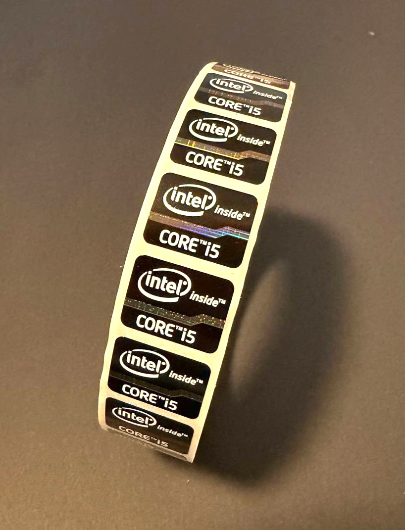 Intel Inside Core i5 Desktop / Laptop Sticker Label Decal 20.5mm x 15.5mm