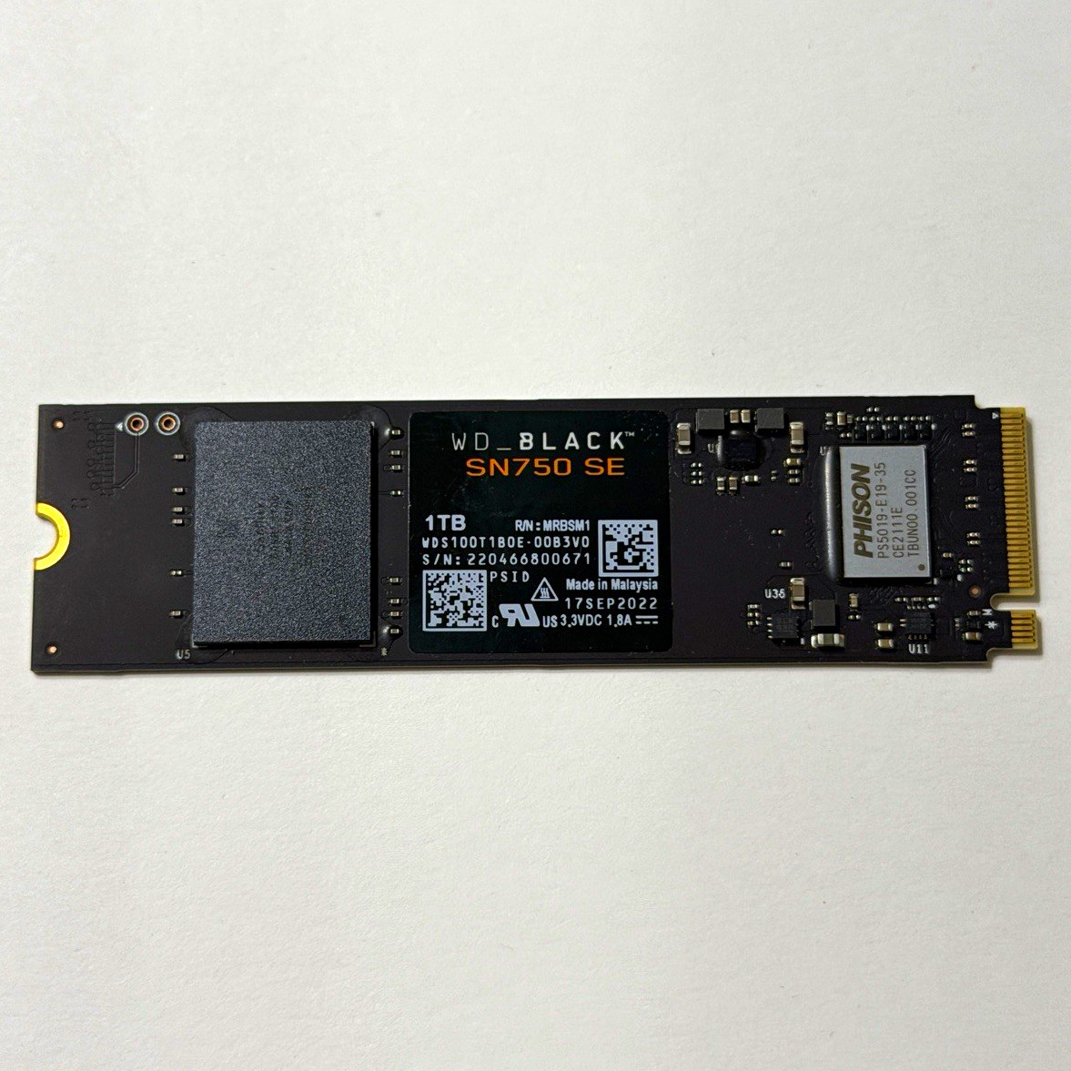 Western Digital WD_BLACK SN750 SE 1TB M.2 NVMe PCIe Internal SSD WDS100T1B0E