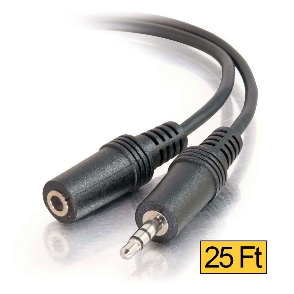 25ft long 3.5mm Stereo Male~Female Extension Audio/Headphone/ Cable/Cord US
