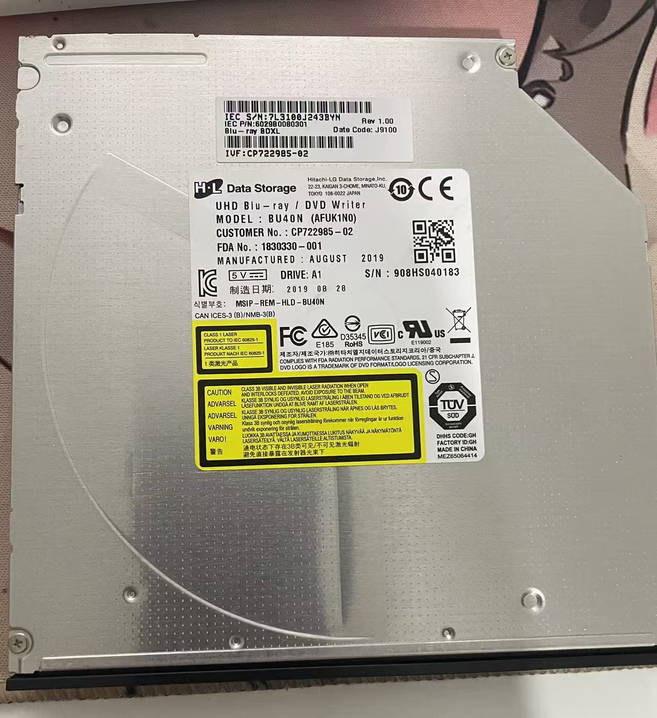 BU40N Internal 9.5mm SATA Blu-ray DVD M Disc Writer Laptop PC Drive 4K Playback