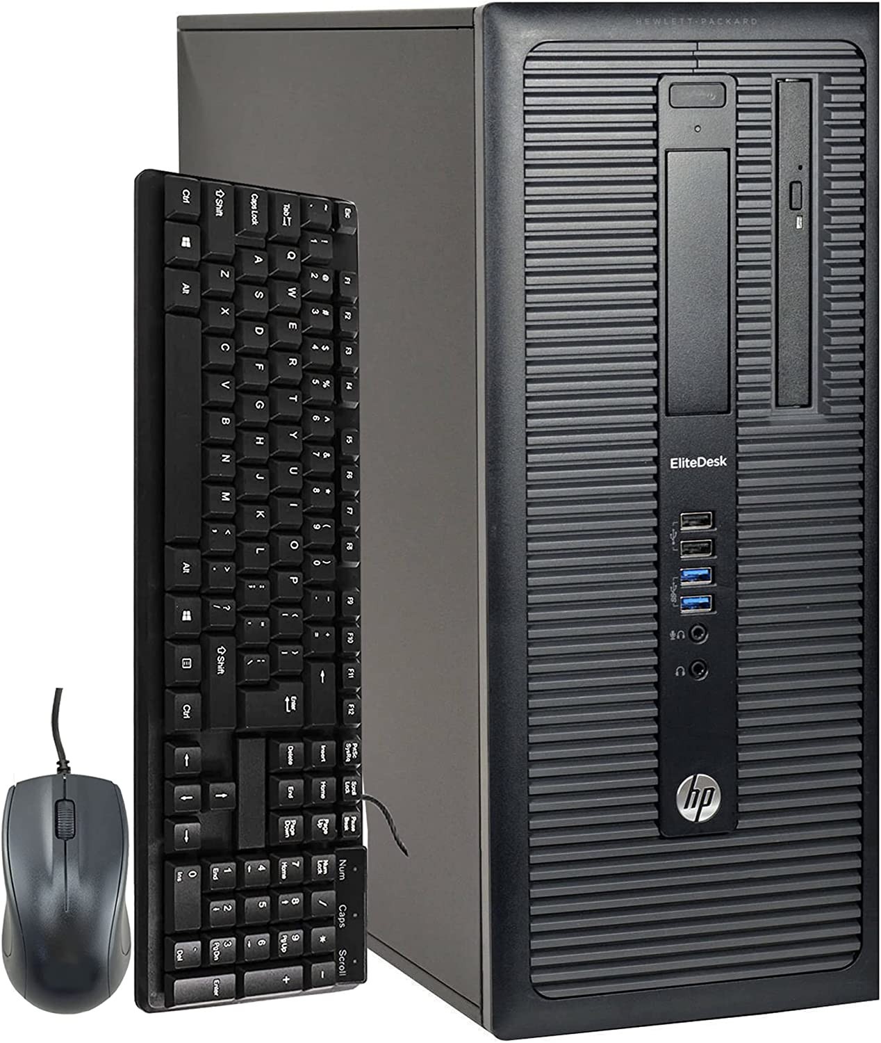 Fast HP Desktop Computer 8GB RAM 256GB SSD PC Windows 11 WiFi DVD/RW Tower