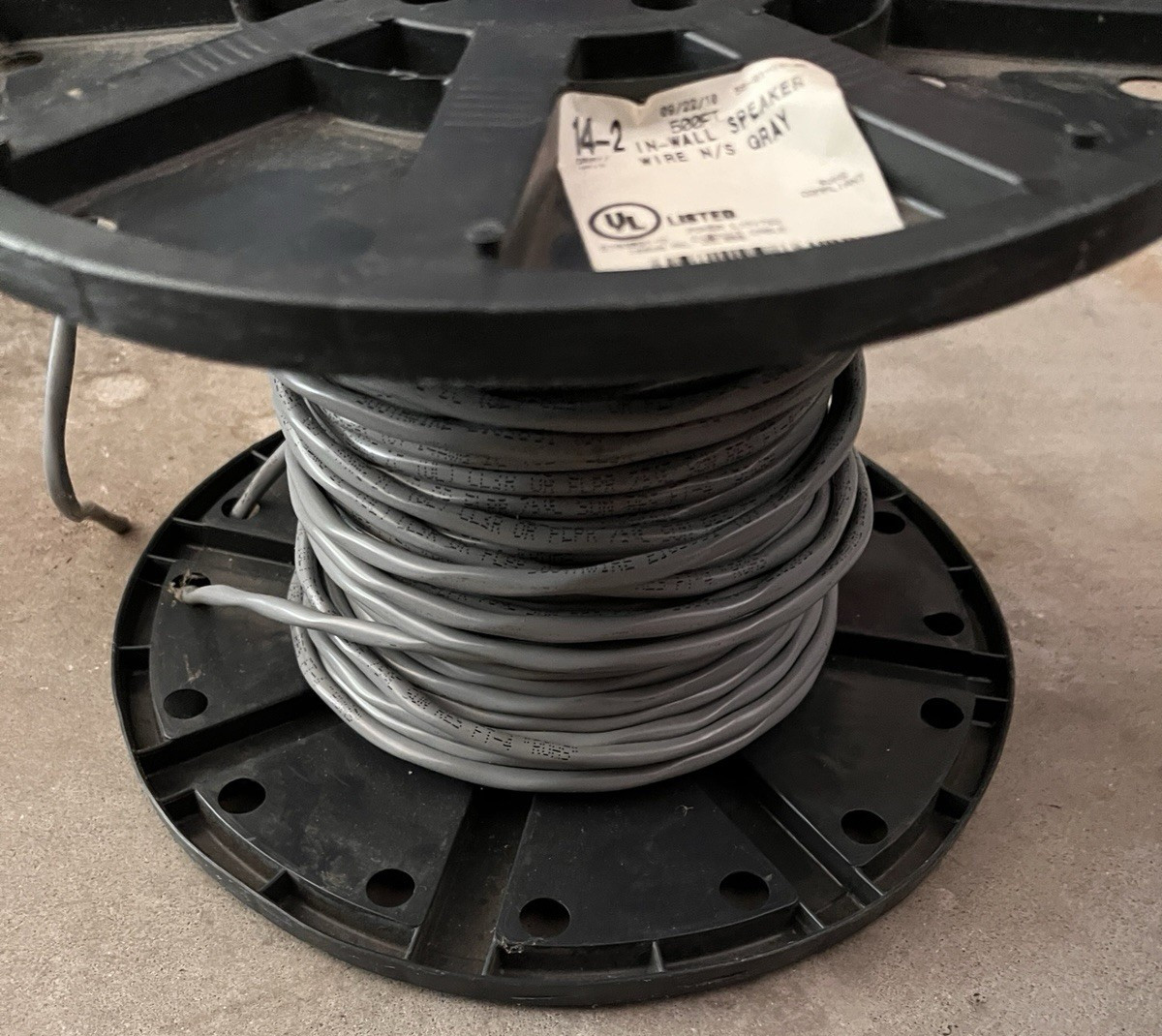 Southwire Speaker Wire 14/2 Type in Wall Grey Stranded 200+FT