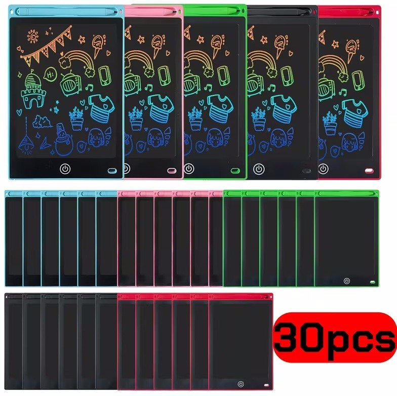 Colorful LCD Writing Tablet 8.5 Inch Kids Drawing Board Reusable Sketch Pad Bulk