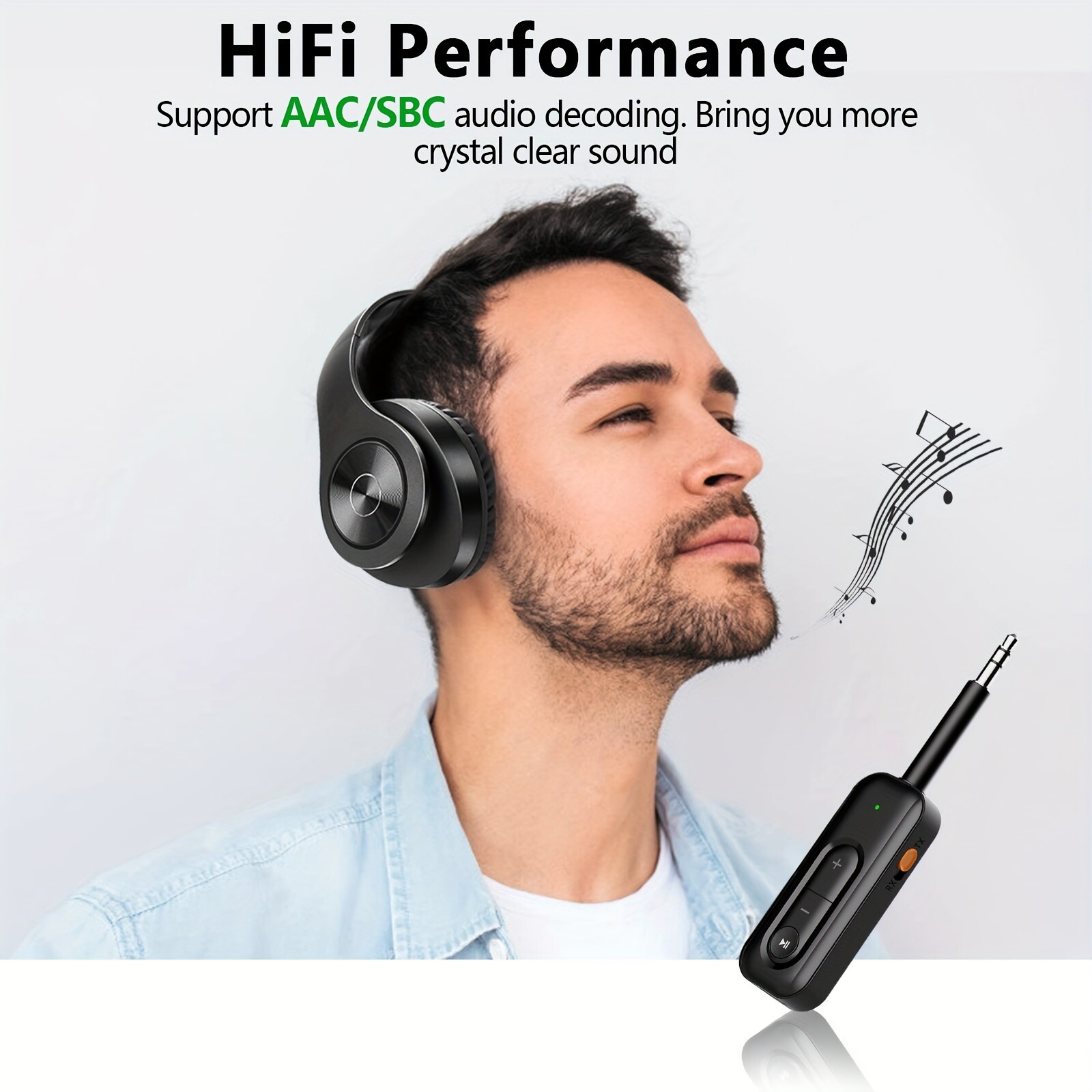Bluetooth 5.2 3.5mm AUX Adapter – Receiver Transmitter for Car/Home Use