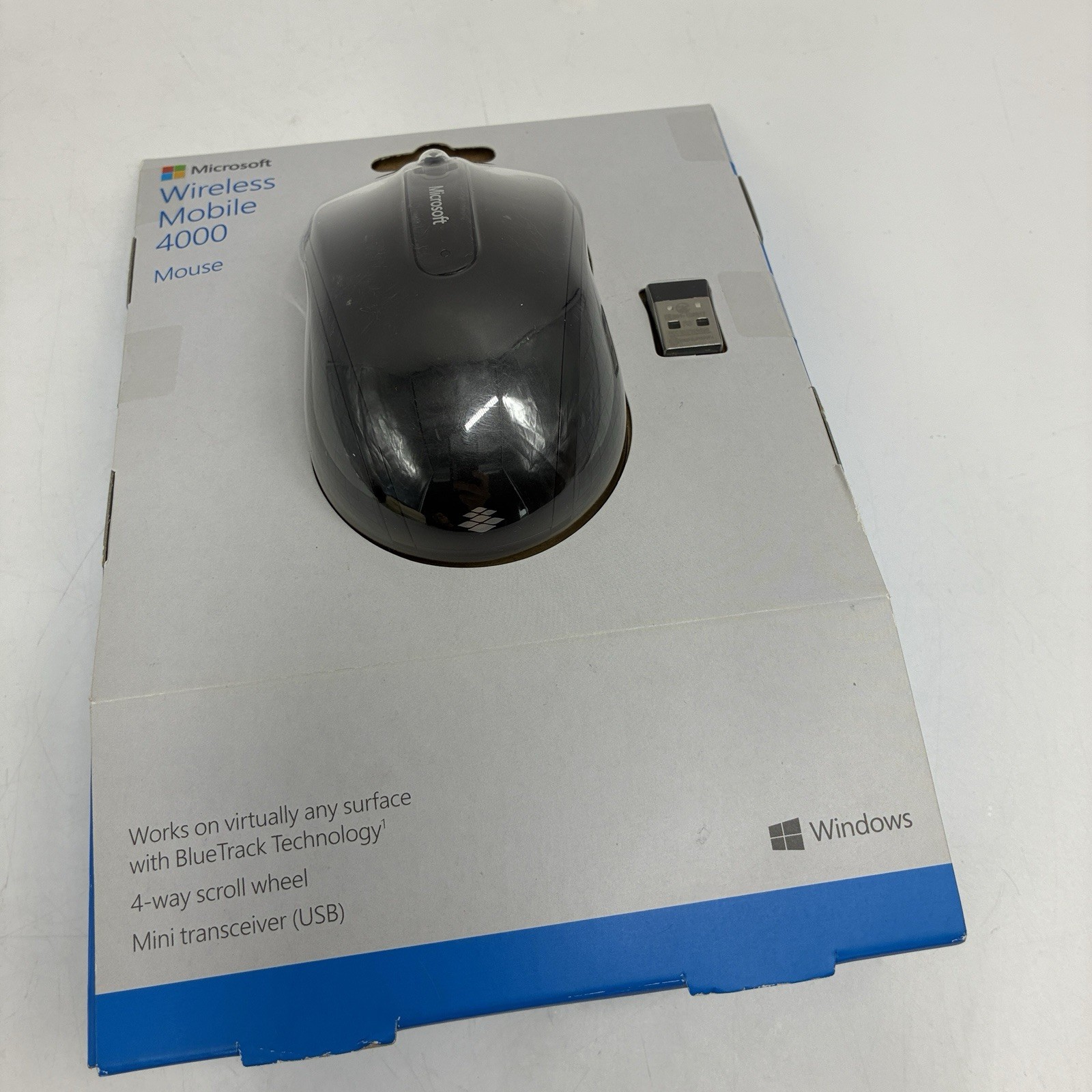 Microsoft Wireless BlueTrack Mobile Mouse 4000 NEW SEALED Black Model 1383