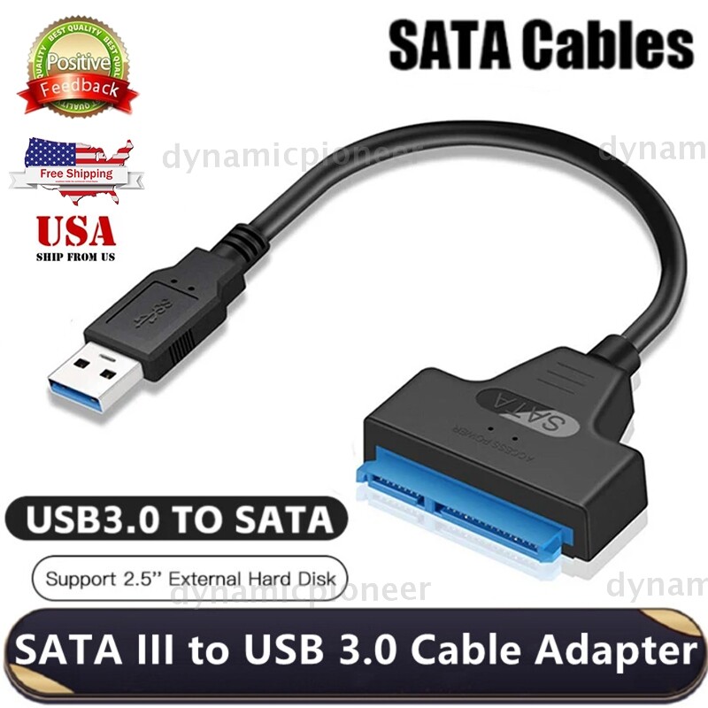 USB 3.0 to 2.5″ SATA III Hard Drive Adapter Cable UASP -SATA to USB3.0 Converter