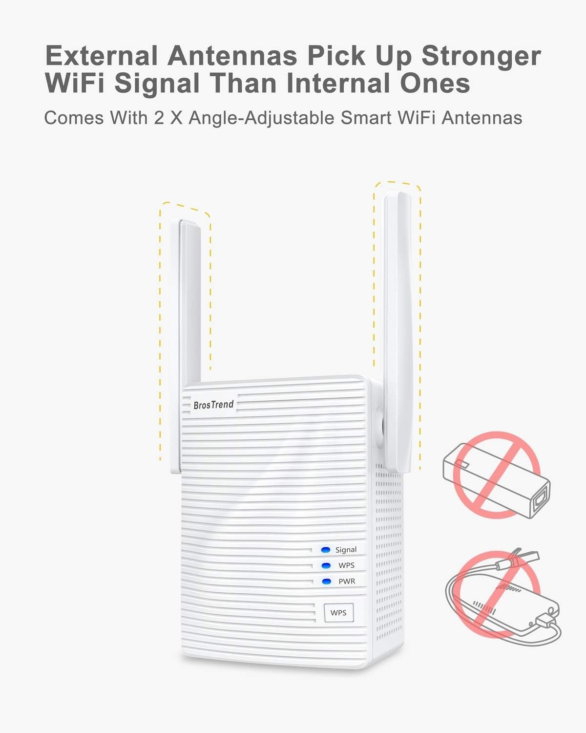 BrosTrend AC1200 WiFi to Ethernet Adapter | Ultra-Fast 1200Mbps Universal Bridge