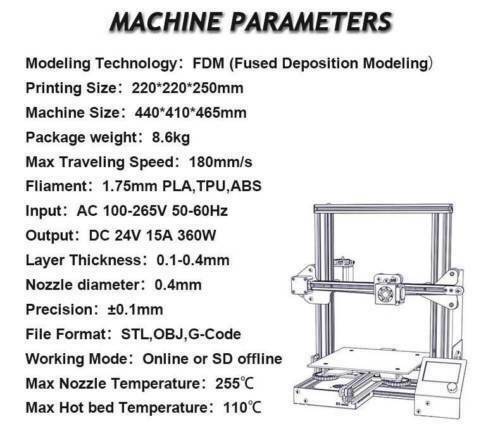Unrepaired Creality Ender 3 3D Printer Fully Open Source 48H UPS Ship US Stock