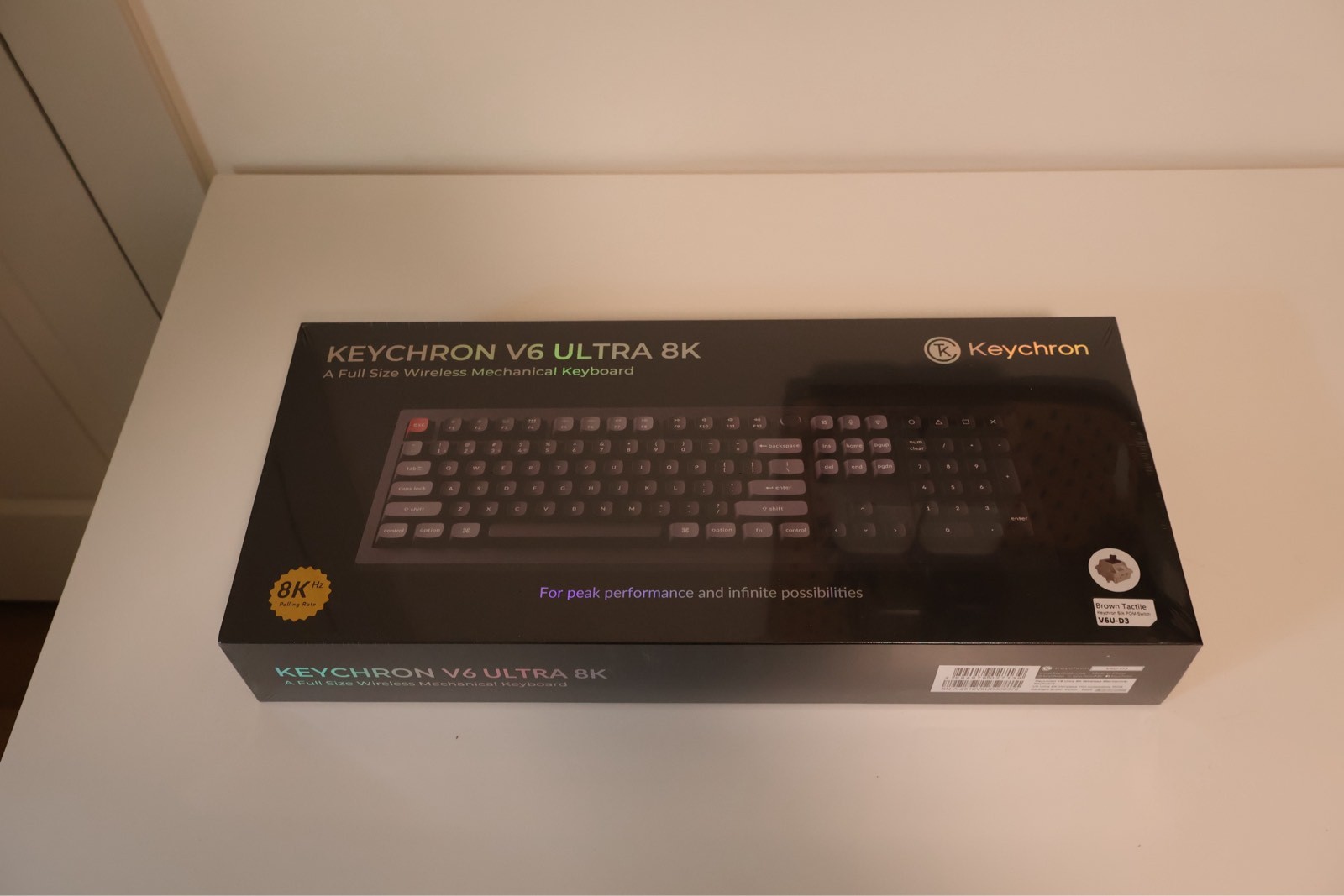 Keychron V6 Ultra 8K Wireless Mechanical Keyboard – Brown Tactile Switch