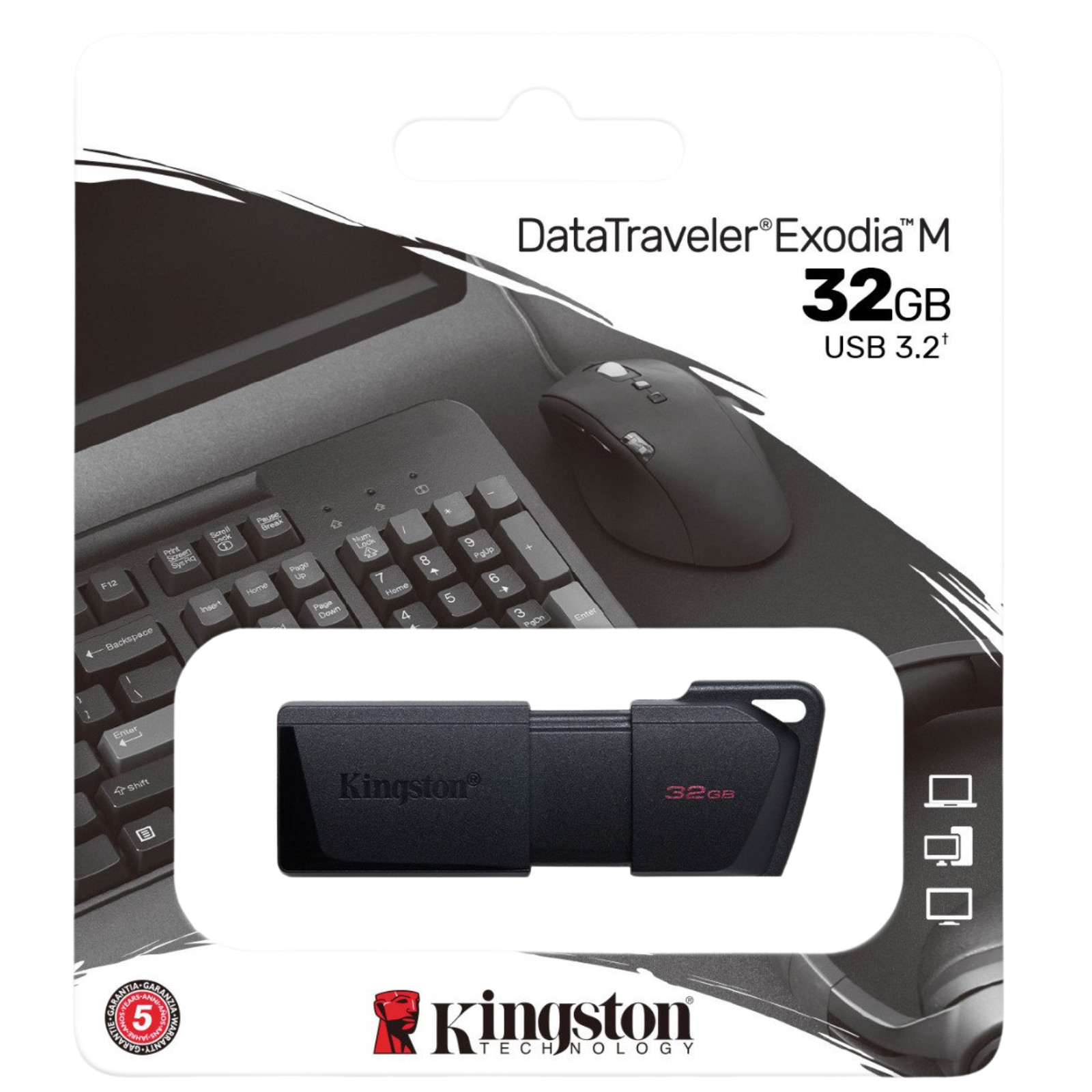 Kingston DataTraveler Exodia M USB 3.2 Flash Drive – 32GB to 256GB 🔒 Authentic