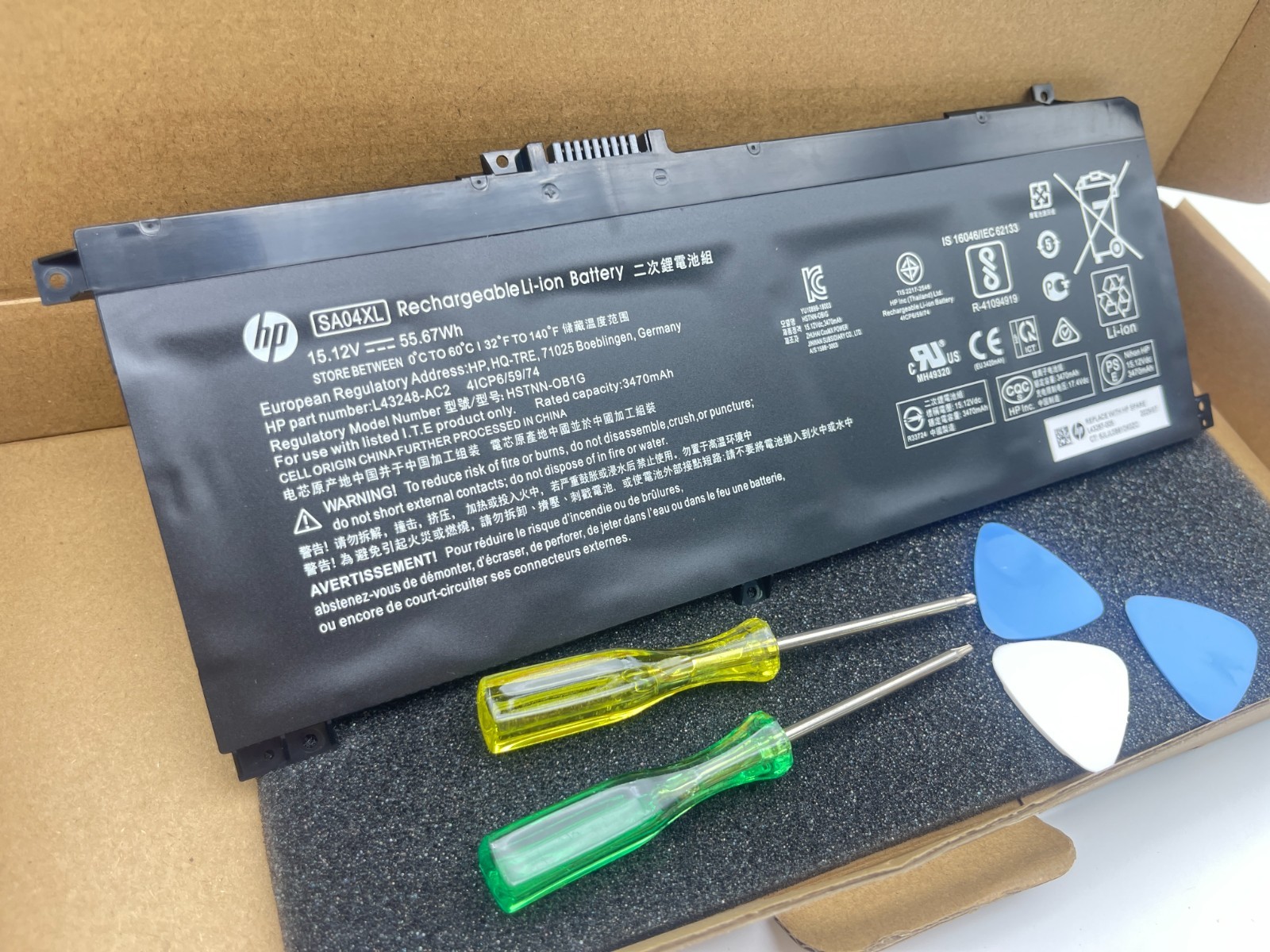 Genuine 55.67Wh SA04XL SAO4XL Battery For HP Envy X360 15-DR 15-DR0010TX Series